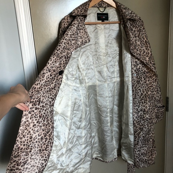 BANANA REPUBLIC Mad Men collection leopard trench, SZ S - Picture 4 of 7